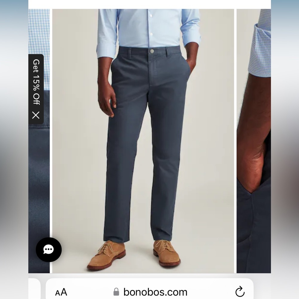 bonobos chinos size 33/30 athletic fit, navy